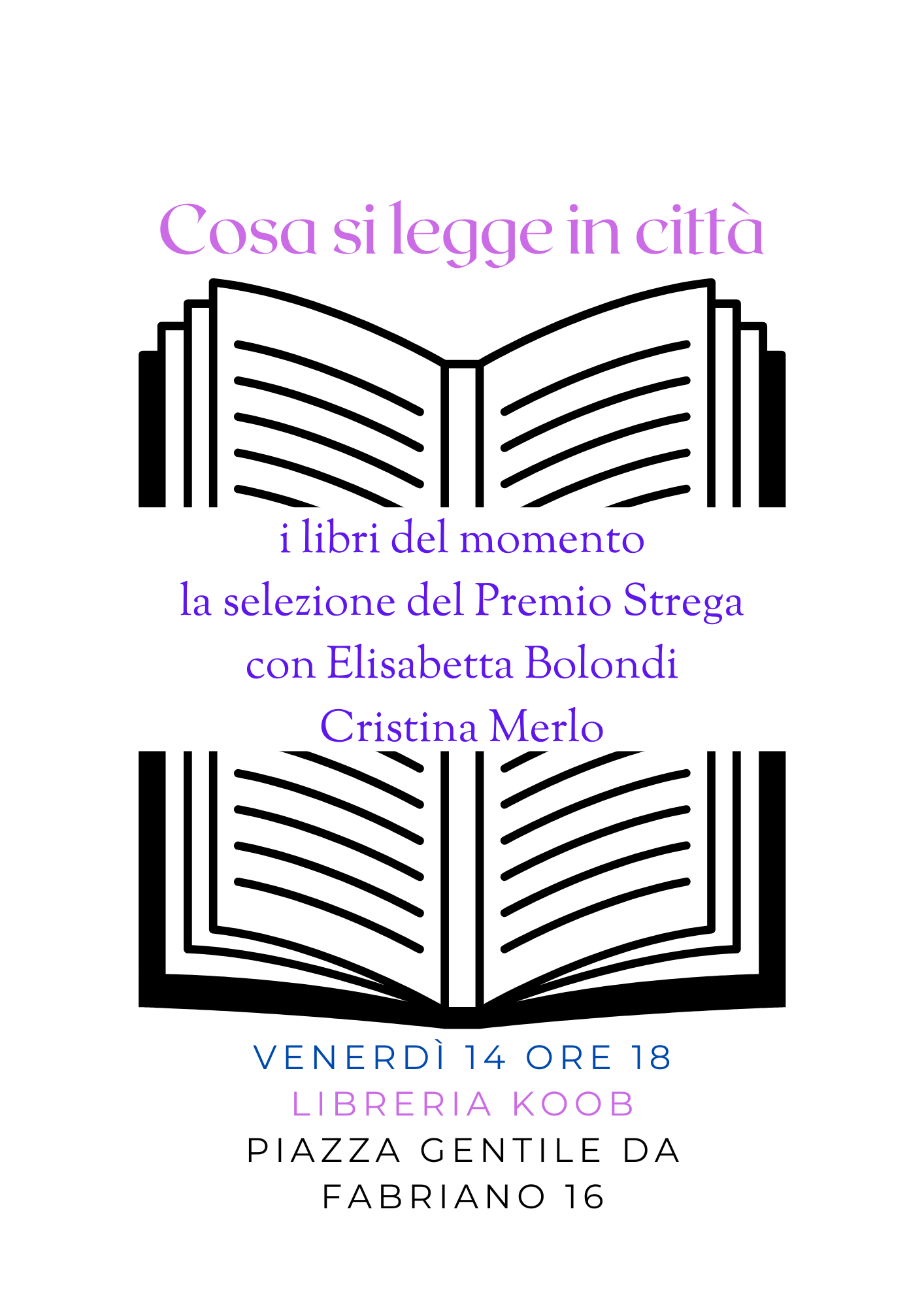 Evento Libri Semplice Moderno Bianco Nero Volantino